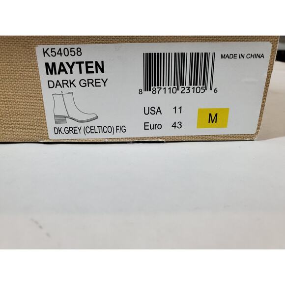 Kork Ease Womens 11 Leather Block Heeled Boots Ankle Bootie Dark Gray Mayten - Picture 3 of 8